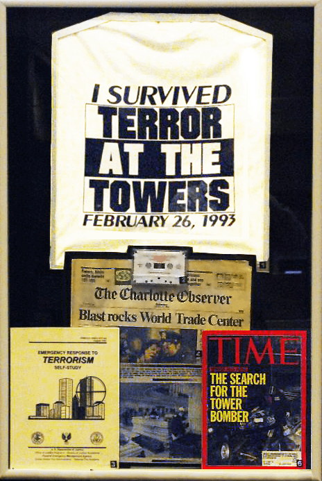 1993 World Trade Center bombing memorabilia display